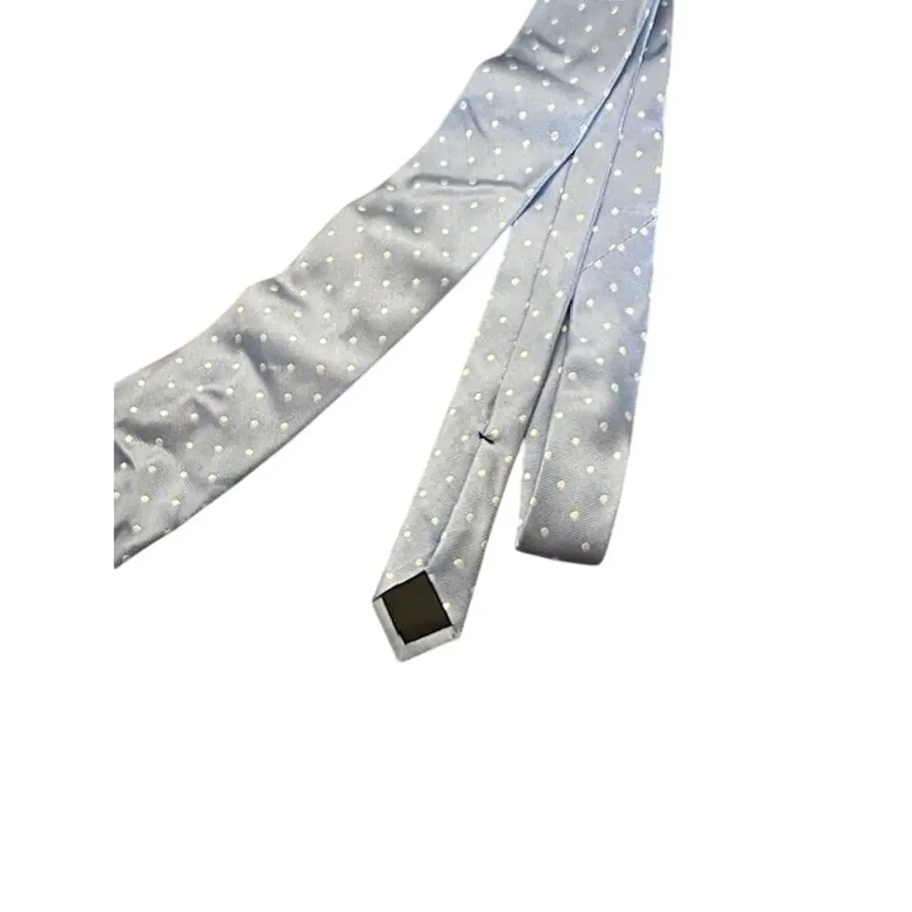J.Crew Baby Blue White Polka Dot Ludlow Tie Playful Pattern Men